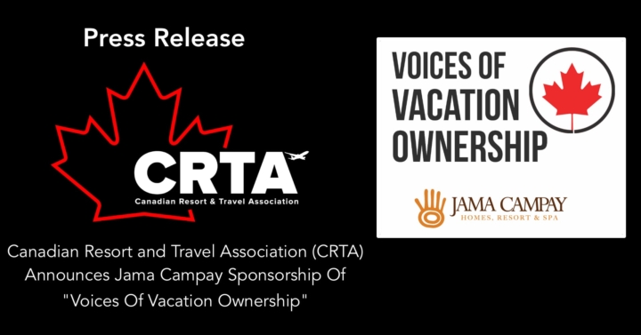 image that says CRTA Press Release Jama Camapy sponsoring Voices OF Vacation Ownership. Sponsorship