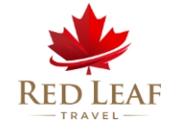 Red leaf travel logo.