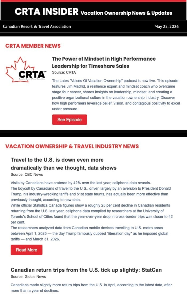 CRTA Weekly Insider May 22, 2026.