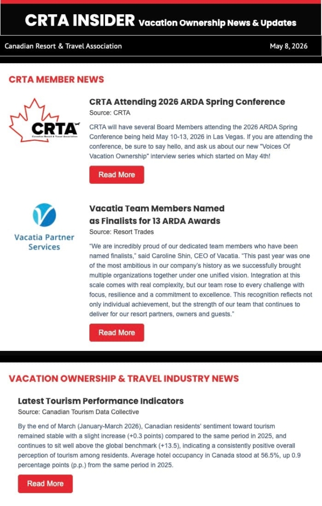 CRTA Weekly Insider May 8, 2026.
