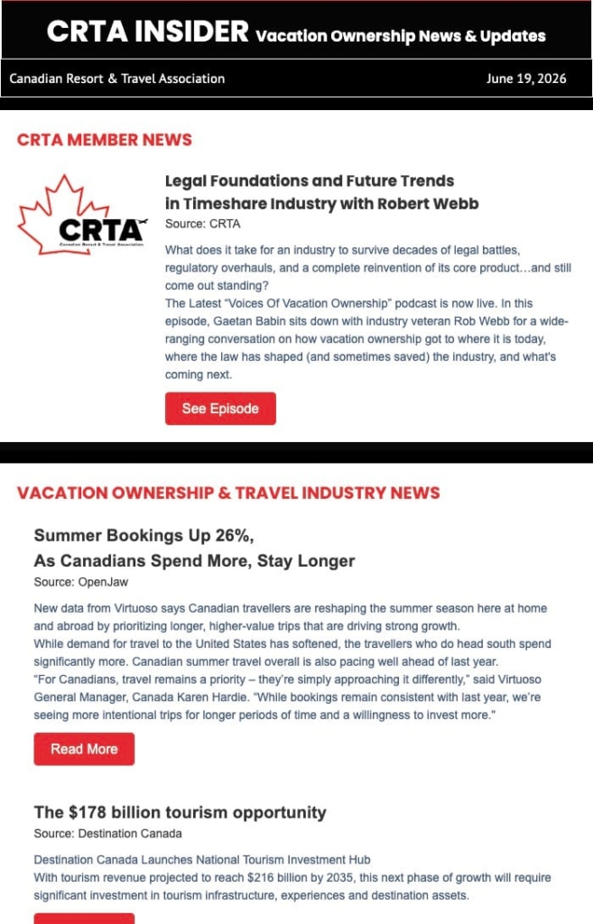 CRTA Weekly Insider June 19, 1026.