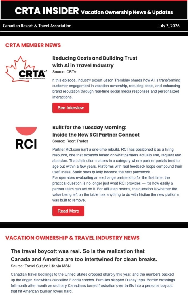 CRTA Weekly Insider July 3, 2026.
