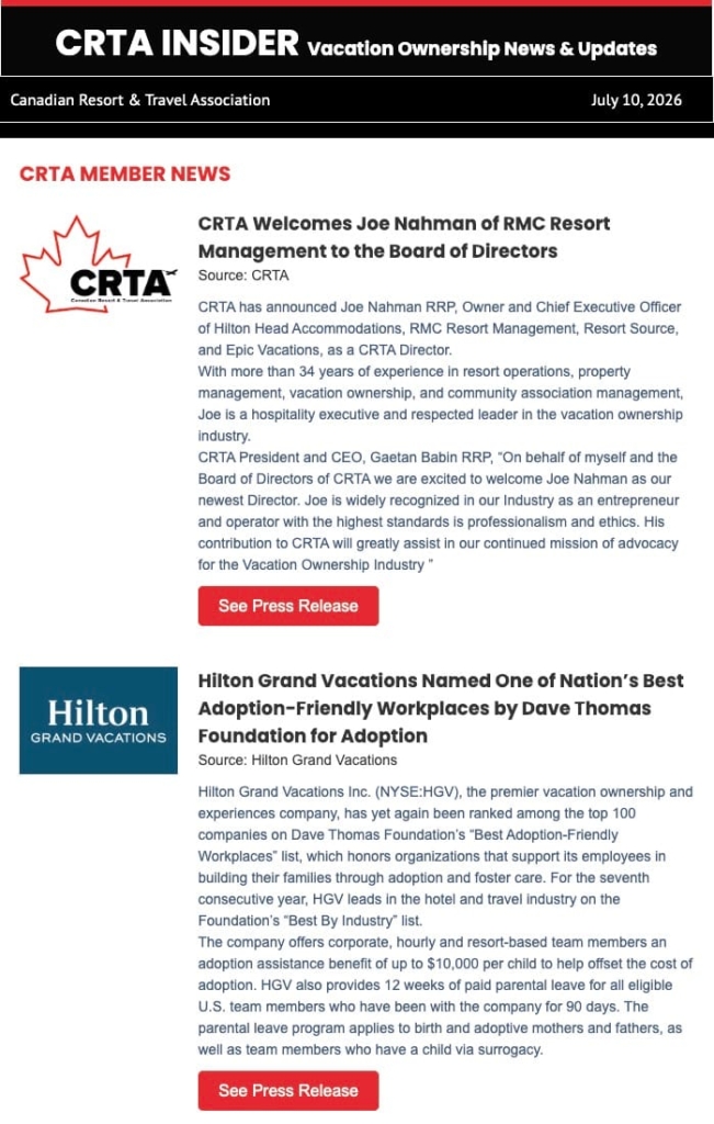 CRTA Weekly Insider July 10, 2026.
