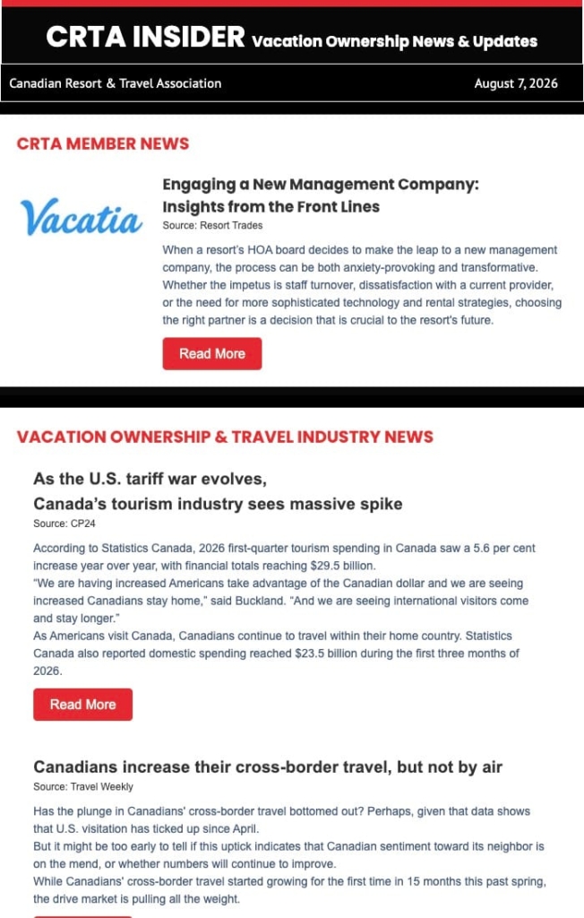 CRTA Weekly Insider Aug 7, 2026.